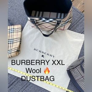 BURBERRY XXL Wool DUSTBAG🔥Hard to Find🔥Pristine👜 Bundle w/Lux Bag & SAVE BIG!